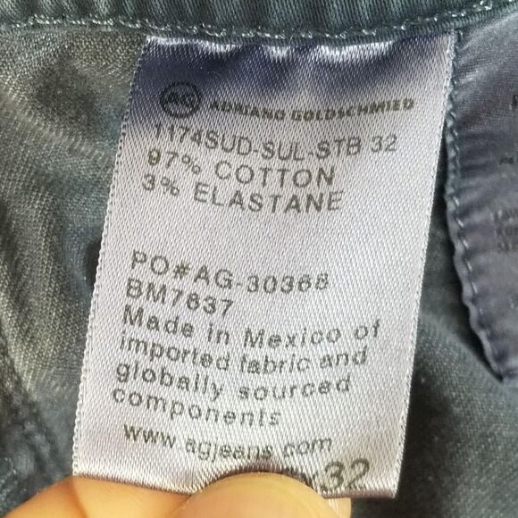 AG Adriano Goldschmied jeans men's 36x32 The Graduate tailored straight blue - Picture 12 of 12